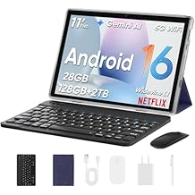 جهاز لوحي يعمل بنظام Android 16 تم ترقيته في عام 2026، أجهزة لوحية تعمل بنظام Android مقاس 11 بوصة،توسيع 28 جيجابايت و128 جيجابايت و1 تيرابايت، يدعم فتح القفل بالوجه، شحن سريع بقوة 18 وات، وحدة معالجة مركزية ثماني النواة، واي فاي مزدوج 6، كاميرات مزدوجة، بطارية 8000 مللي أمبير في الساعة، جهاز لوحي مع لوحة مفاتيح