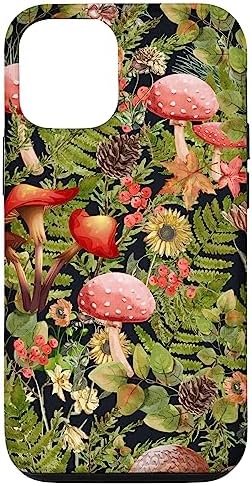 iPhone 14 Mushroom woodland scene elderberries fungi nature Case