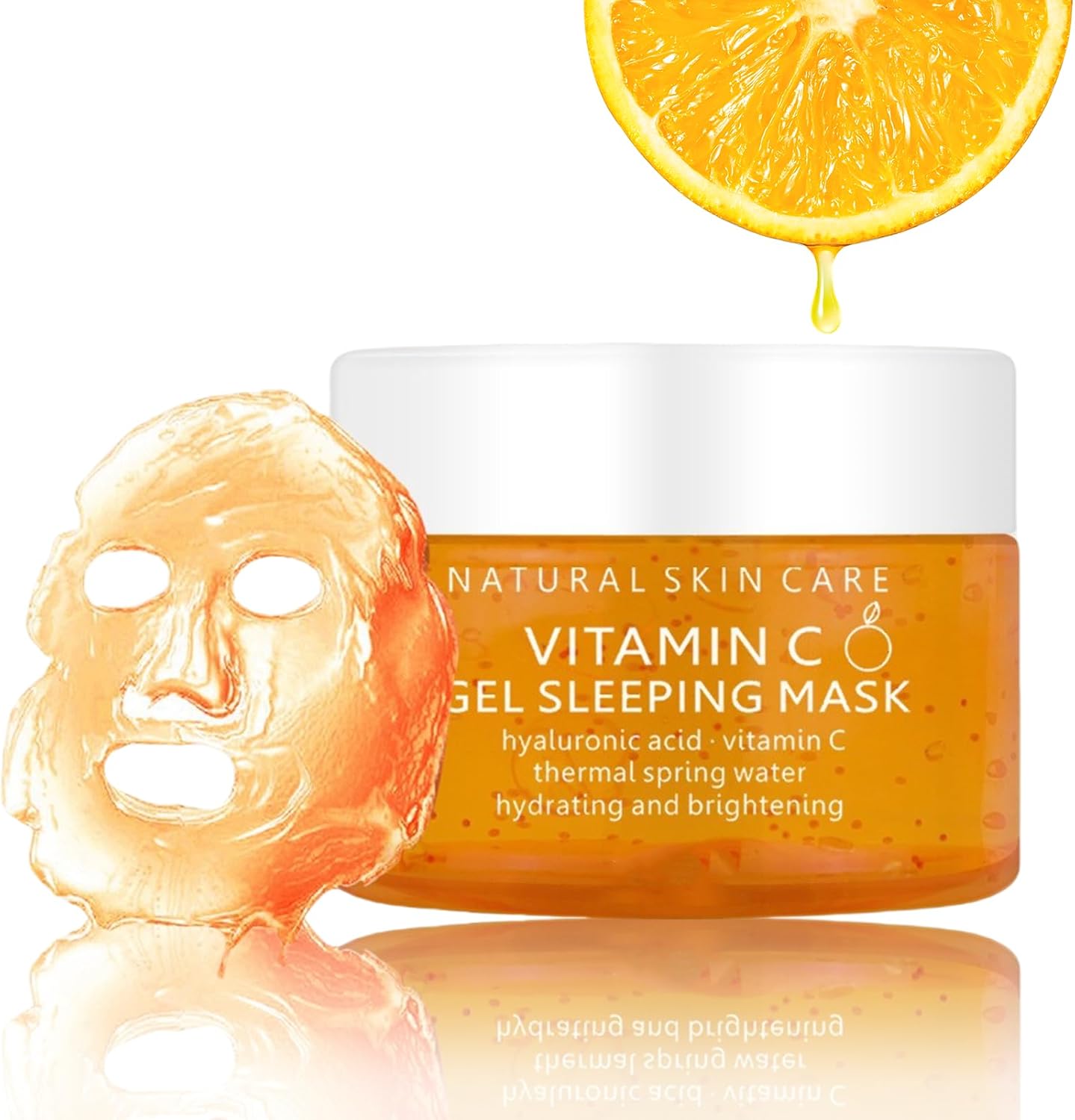 Vitamin C Sleep Overnight Face Mask,Hydrating Sleeping Masks, Face Moisturizer,Gel Face Masks,Moisturising Korean Face Mask for Bright-ening, Even Tone,Reduce Wrinkles,Skin Care & Repair